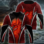Premium Red Fire Dragon All Over Printed Shirts For Men And Women MEI - Amaze Style™-Apparel