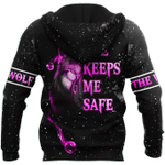 Galaxy Wolf He Keeps Me Safe Hoodie MEI - Amaze Style™-Apparel