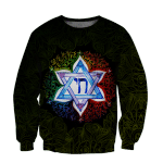 Premium Hanukkah Jewish Chai Symbol Star Of David All Over Printed Shirts For Men And Women MEI - Amaze Style™-Apparel