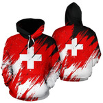 Switzerland Hoodie - Flag Color Painting NNK6 - Amaze Style™-Apparel