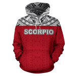 Scorpio Zodiac - Poly All Over Hoodie Red Version  NTH140841 - Amaze Style™-Apparel