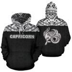 Capricorn Zodiac - Poly All Over Hoodie Black Version NTH140822 - Amaze Style™-Apparel