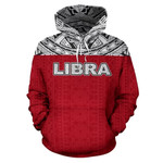 Libra Zodiac - Poly All Over Hoodie Red Version  NTH140825 - Amaze Style™-Apparel