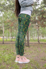 3D All Over Printing Green Cactus Have Flower Legging - Amaze Style™