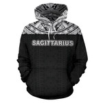 Sagittarius Zodiac - Poly All Over Hoodie Black Version  NTH140845 - Amaze Style™-Apparel
