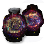 All Over Printed Scorpio Horoscope Hoodie - Amaze Style™-Apparel