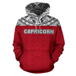 Capricorn Zodiac - Poly All Over Hoodie Red Version NTH140848 - Amaze Style™-Apparel