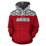 Aries Zodiac - Poly All Over Hoodie Red Version  NTH140835 - Amaze Style™-Apparel