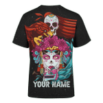 Aztec Calavera Skull Maya Aztec Mexican Mural Art Customized 3D All Over Printed Shirt - 