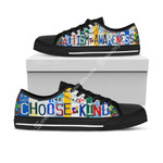 Autism Awareness Choose Kind Low Top Shoes Black TA031304 - Amaze Style™-