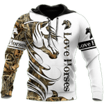 Horse Camo Pattern 3D All Over Printed Shirts Pi050501 - Amaze Style™-Apparel