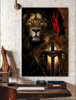 Jesus - Awesome Lion and The Cross Poster Vertical - Amaze Style™