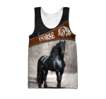 Black Horse Persionalized 3D All Over Printed Shirts - Amaze Style™