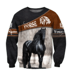 Black Horse Persionalized 3D All Over Printed Shirts - Amaze Style™