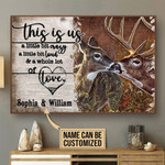 Deer Hunting Custom Name 3D All Over Printed Poster Horizontal - Amaze Style™-Poster
