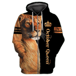 October Lion Queen 3D All Over Printed Shirt for Women - Amaze Style™-Apparel