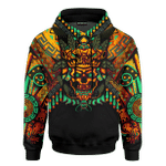 Jaguar Warrior And His Sidekicks Aztec Green Ver Customized 3D All Overprinted Shirt - Am Style Design