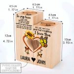 To My Love I Wish I Could Turn Back The Clock Jesus Valentine Sunflower With Butterfly Customized Couple Candle Holder - AM Style Design
