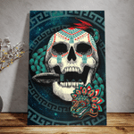 Quetzalcoatl Skull Maya Aztec Calendar 3D All Over Printed Canvas - AM Style Design