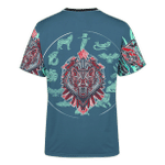 Native American Zodiac Wolf Pacific Northwest Native American Art Customized 3D All Over Printed Shirt - 