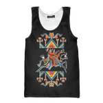 American Indian Horse Couple Ledger Art Native American Pattern Customized 3D All Over Printed Shirt 