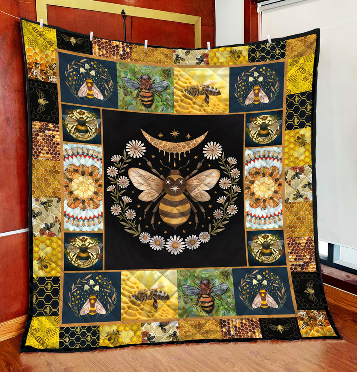 Honey Bee All Over Printed Quilt MEI - Amaze Style™-Quilt