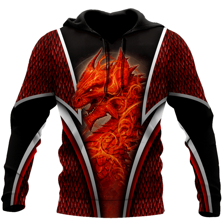 Premium Red Fire Dragon All Over Printed Shirts For Men And Women MEI - Amaze Style™-Apparel