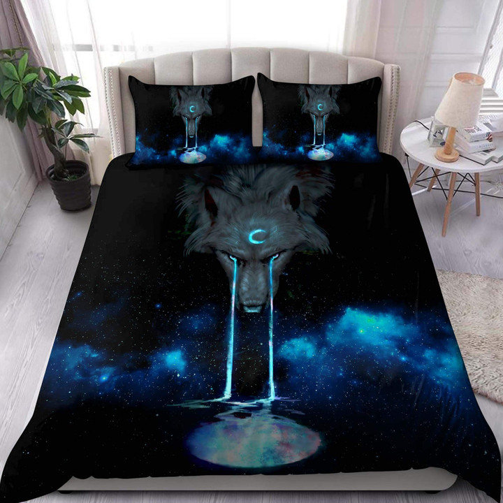 Night Potrait Wolf The Light Keeper Bedding Set MEI - Amaze Style™-Bedding Set