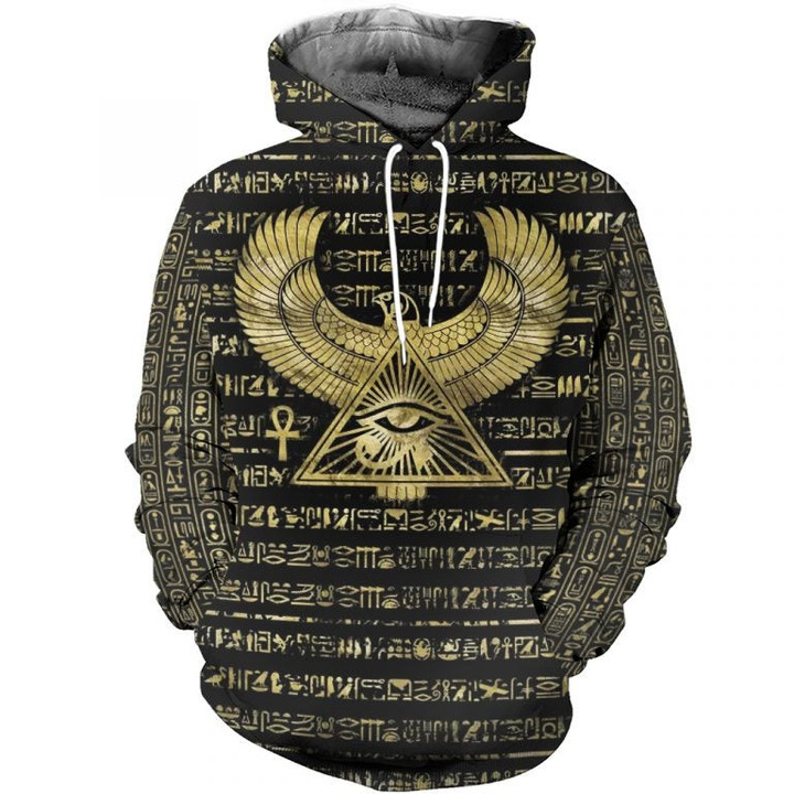 3D Printed Egyptian Eye of Horus and Hieroglyphs Clothes TA010 - Amaze Style™-Apparel