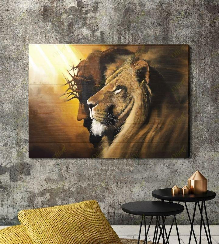 Awesome lion and God Poster Horizontal - Amaze Style™