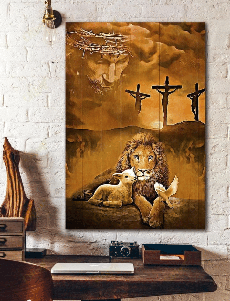 Jesus - Awesome lion and a lamb Poster Vertical - Amaze Style™