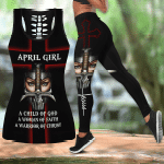 April Girl Combo Tank Top + Legging - A Child Of God JJ06062004S - Amaze Style™-Apparel