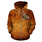 Viking Vintage All Over Zip-Up Hoodie - BN01 - Amaze Style™