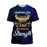 September Girl I Can Do All Things Combo3D All Over Print Shirts DQB08122006S - Amaze Style™-Apparel