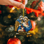 Gloria In Excelsis Deo Jesus Christmas Ornament - AM Style Design