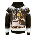 Owl I‘m So Tired Animals Winter Coffee Customized 3D All Overprinted Shirt - Am Style Design