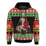 Santa And Jesus Is The Reason For The Season Customized 3D All Over Printed Sweater - AM Style Design