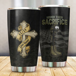 Honor Their sacrifice God Bless Our Veterans Jesus Customized 3D All Overprinted Tumbler - AM Style Design