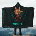 Aztec Axolotl Xolotl Maya Aztec Customized 3D All Over Printed Hooded Blanket - AM Style Design