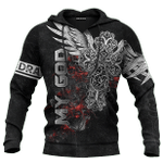 Jesus Cross Faith My God Burning Rose Customized 3D All Over Printed Hoodie - AM Style Design
