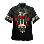 Aztec Mayan Mictlan Skull Customized 3D All Over Printed Hawaii Shirt - Am Style Design