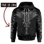 Viking Odin's Ravens Symbol Customized 3D All Over Printed Shirt - AM Style Design