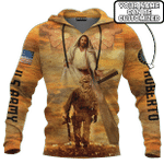 Jesus Father And Child U.S Army Jesus Family Faith Customized 3D All Overprinted Shirt - Am Style Design