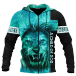 Jesus Lion A Child Of God Galaxy Customized 3D All Over Printed Shirt - AM Style Design