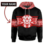 Viking Odin Red Black Colour Customized 3D All Over Printed Shirt - AM Style Design