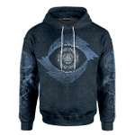 Viking Raven And Odin's Eye Blue Customized 3D All Over Printed Shirt - AM Style Design