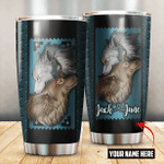 Native Wolf Native American Pattern Customized For Couple 3D All Over Printed Tumbler- Am Style Design