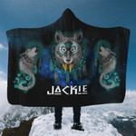 Native Wolf Native American Pattern Customized Hooded Blanket - Am Style Design
