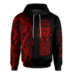 Viking The All Father Odin God Red Colour Customized 3D All Over Printed Shirt - AM Style Design