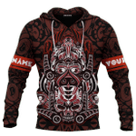 Japanese Samurai Skull Eagle Owl Native American Pacific Northwest Style Customized All Over Printed Hoodie - Am Style Design